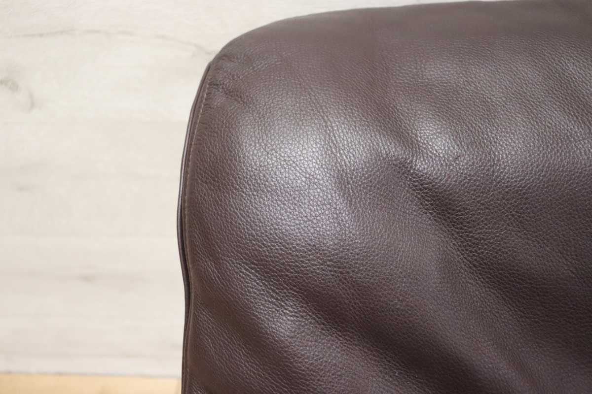 GMFN10B○karimoku / カリモク 1人掛けソファ シングルソファ 総本革 定価約27万 応接 肘掛け椅子 高級家具 モダン 廃番