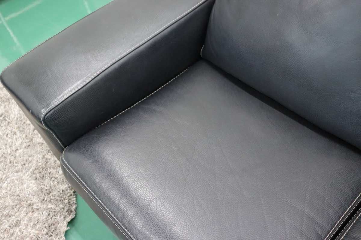 GMEH288○ASPLUND / アスプルンド 2人掛けソファ ラブソファ 2シーター ワイドアーム 本革 ブラック カジュアル モダン