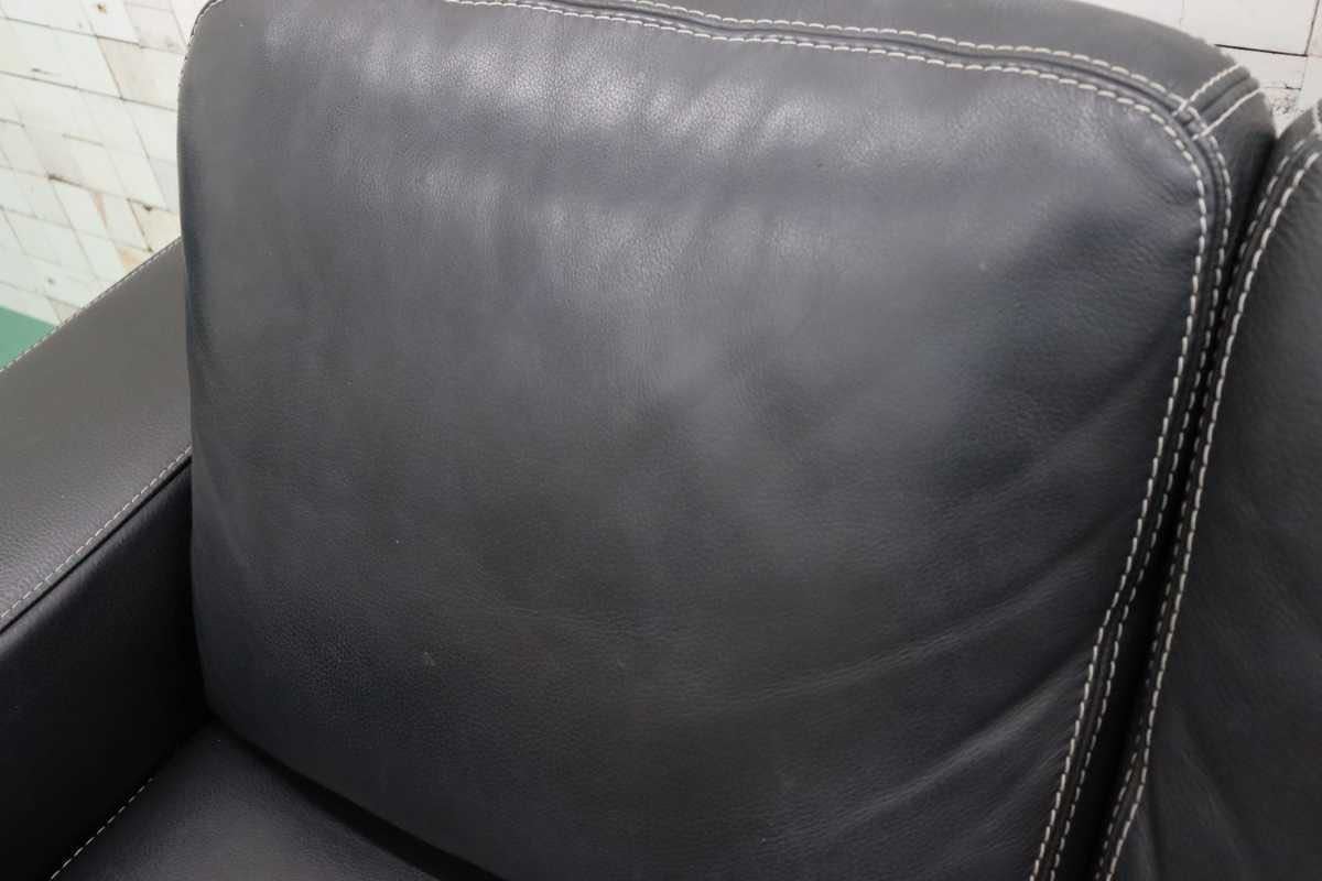 GMEH288○ASPLUND / アスプルンド 2人掛けソファ ラブソファ 2シーター ワイドアーム 本革 ブラック カジュアル モダン