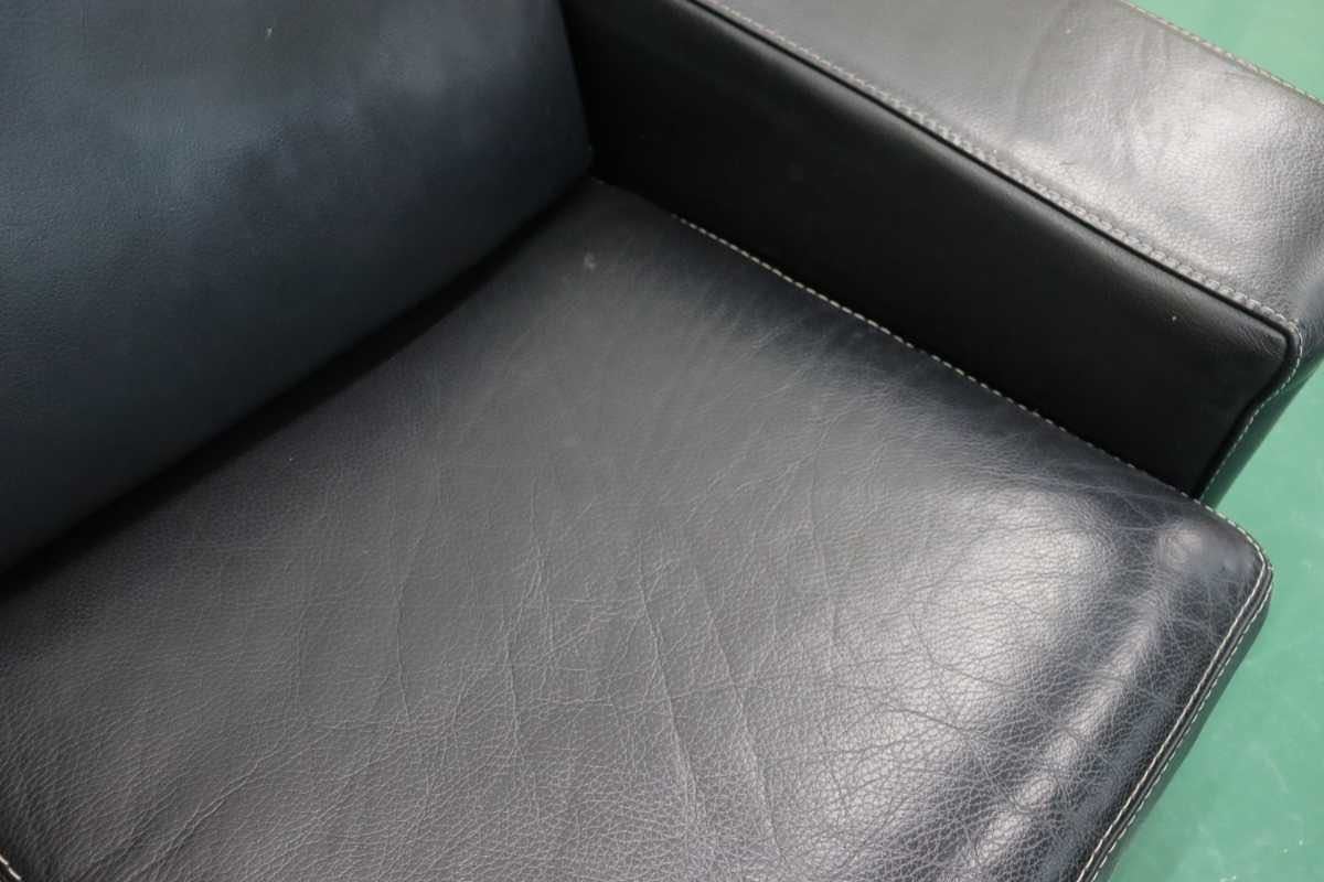 GMEH288○ASPLUND / アスプルンド 2人掛けソファ ラブソファ 2シーター ワイドアーム 本革 ブラック カジュアル モダン