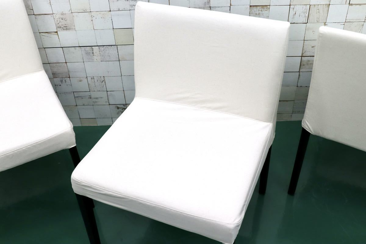 GMEK756○ACTUS / アクタス ダイニングチェア 椅子 4脚セット ファブリック カバーリング スタイリッシュ モダン カバー新品