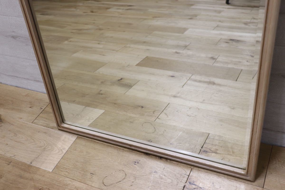 GMET380A○壁掛けミラー ウォールミラー 鏡 姿見 シンプルモダン 木製フレーム 大型ミラー オーク材 US クラシック 検)ドレクセル DREXEL