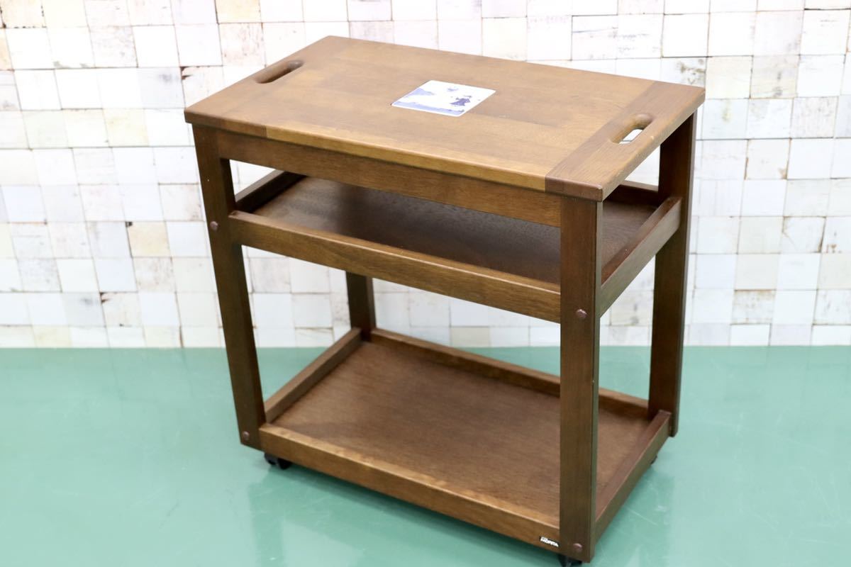アンティーク調 木製サイドテーブル
