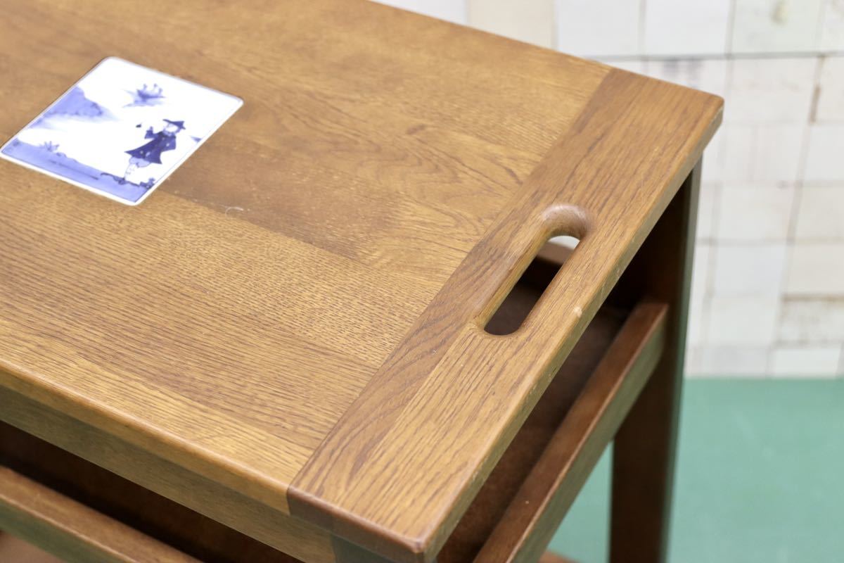 GMFT46○MORITA / モリタインテリア 木製 ワゴン サイドテーブル カントリー ラック 国産家具 アンティーク調