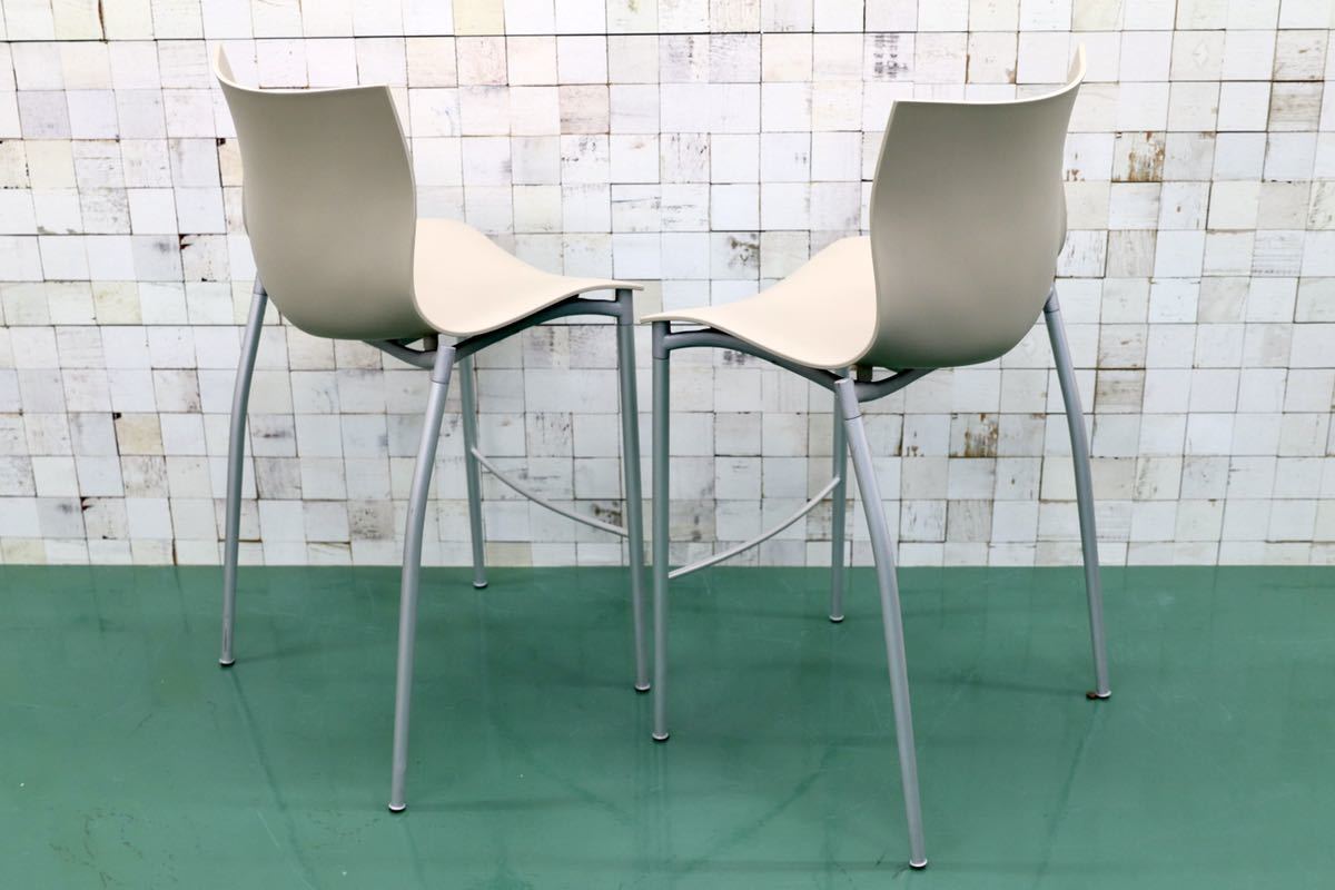 GMFT42○driade / ドリアデALEPH カメレオンハイチェア カウンターチェア 椅子 2脚セット デザイナーズ 家具 展示品