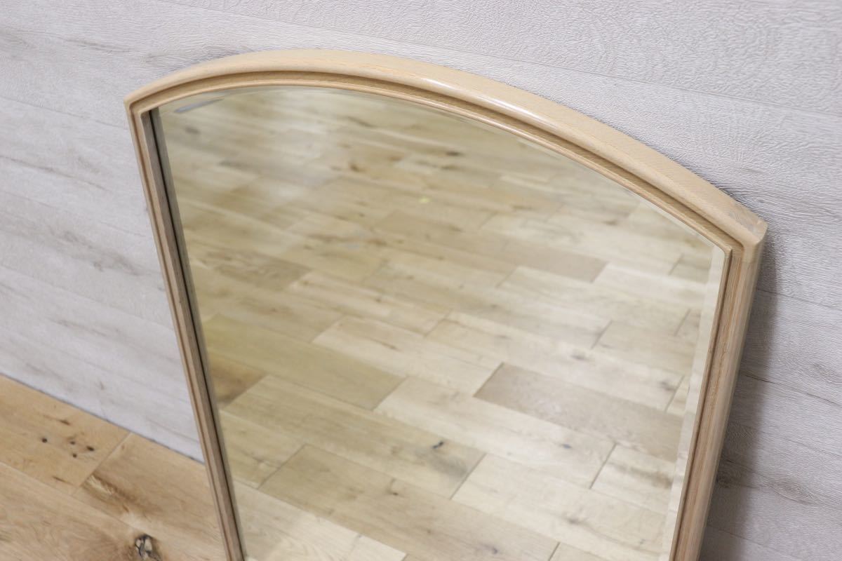 GMET380E○壁掛けミラー ウォールミラー 鏡 姿見 シンプルモダン 木製フレーム 大型ミラー オーク材 US クラシック 検)ドレクセル DREXEL