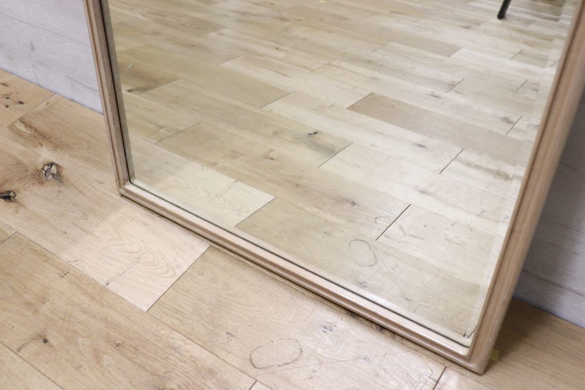 GMET380E○壁掛けミラー ウォールミラー 鏡 姿見 シンプルモダン 木製フレーム 大型ミラー オーク材 US クラシック 検)ドレクセル DREXEL