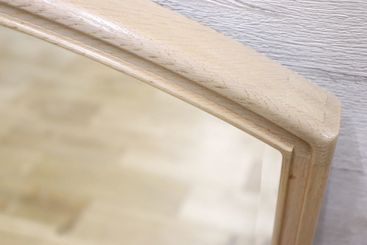 GMET380G○壁掛けミラー ウォールミラー 鏡 姿見 シンプルモダン 木製フレーム 大型ミラー オーク材 US クラシック 検)ドレクセル DREXEL