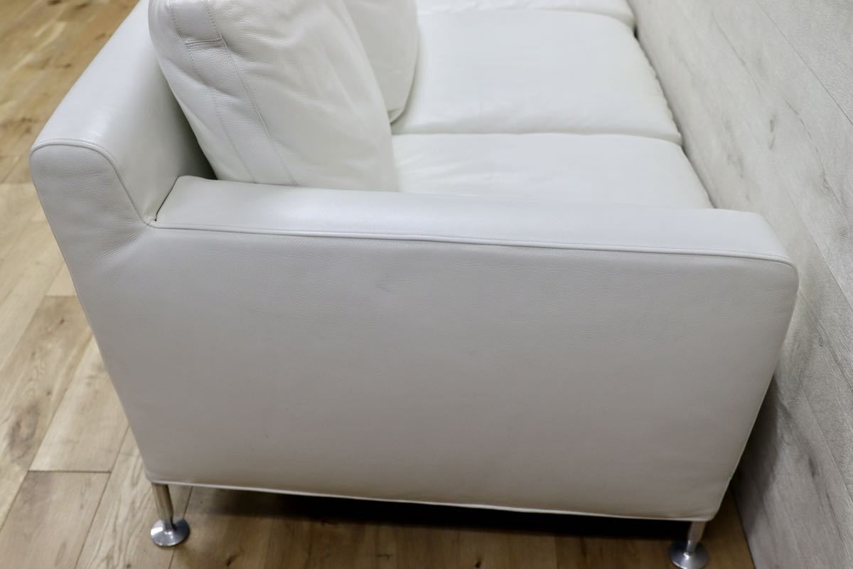 GMFO2○B&B ITALIA HARRY ハリー 3人掛けソファ トリプルソファ 白総革 定価187〜234万 Antonio Citterio アントニオ・チッテリオ