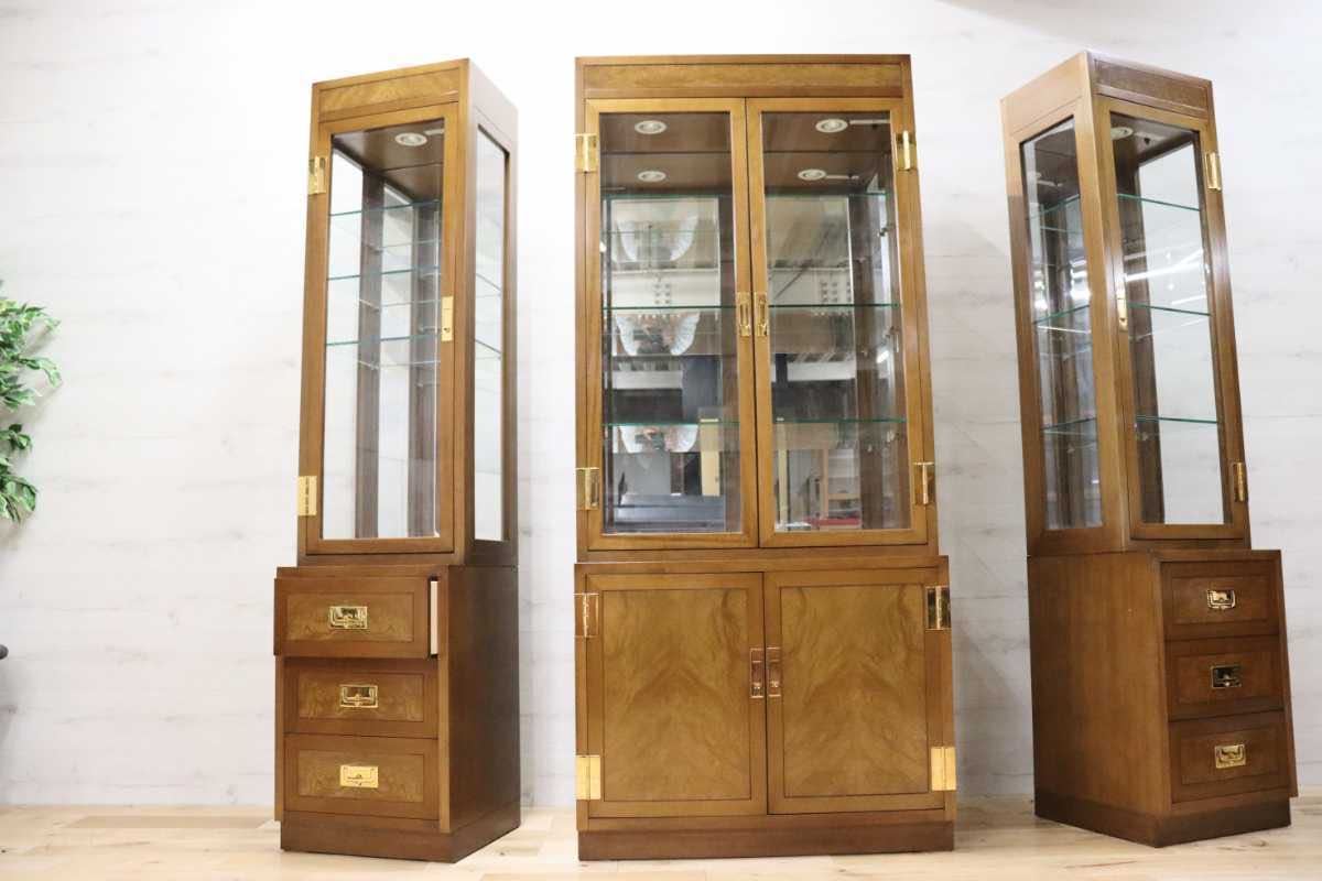 GMFO1○domani / ドマーニ Morganton モーガントン キャビネット 3点セット ライトコニャック カリモク最高峰 約110万 美品