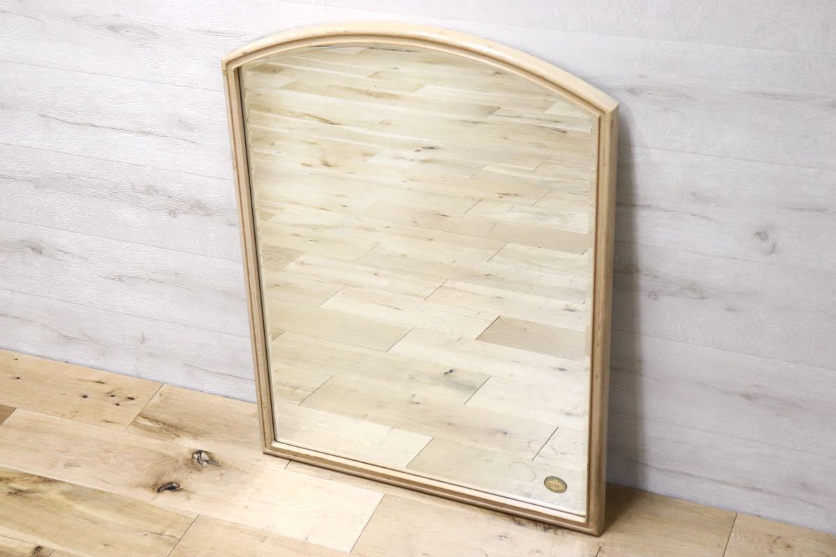 GMET380H○壁掛けミラー ウォールミラー 鏡 姿見 シンプルモダン 木製フレーム 大型ミラー オーク材 US クラシック 検)ドレクセル DREXEL