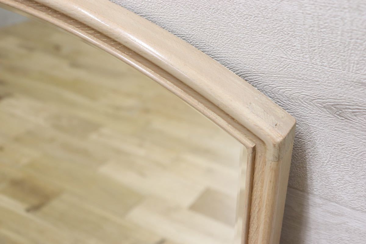 GMET380K○壁掛けミラー ウォールミラー 鏡 姿見 シンプルモダン 木製フレーム 大型ミラー オーク材 US クラシック 検)ドレクセル DREXEL