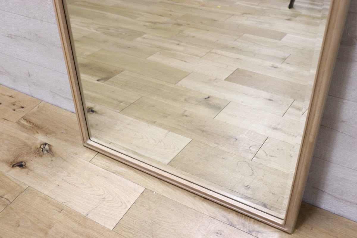 GMET380L○壁掛けミラー ウォールミラー 鏡 姿見 シンプルモダン 木製フレーム 大型ミラー オーク材 US クラシック 検)ドレクセル DREXEL