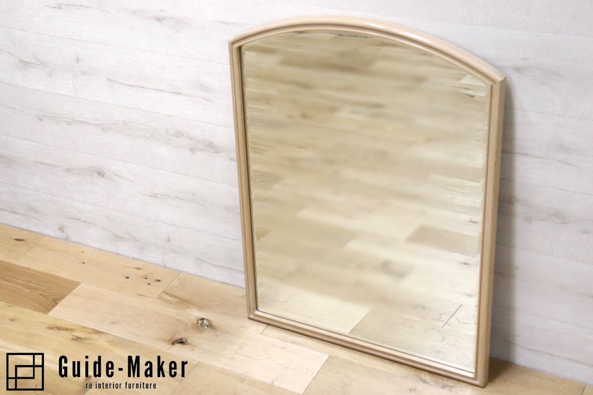 GMET380M○壁掛けミラー ウォールミラー 鏡 姿見 シンプルモダン 木製フレーム 大型ミラー オーク材 US クラシック 検)ドレクセル DREXEL