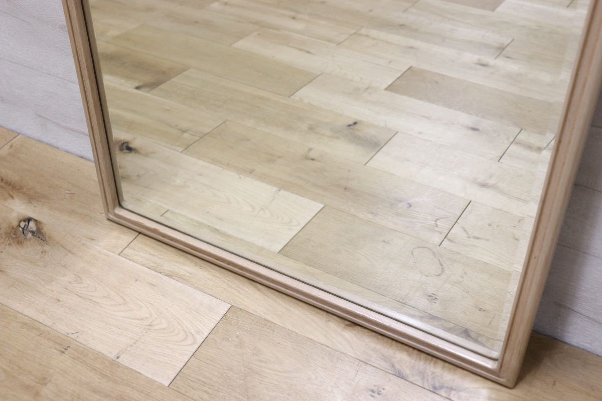 GMET380O○壁掛けミラー ウォールミラー 鏡 姿見 シンプルモダン 木製フレーム 大型ミラー オーク材 US クラシック 検)ドレクセル DREXEL