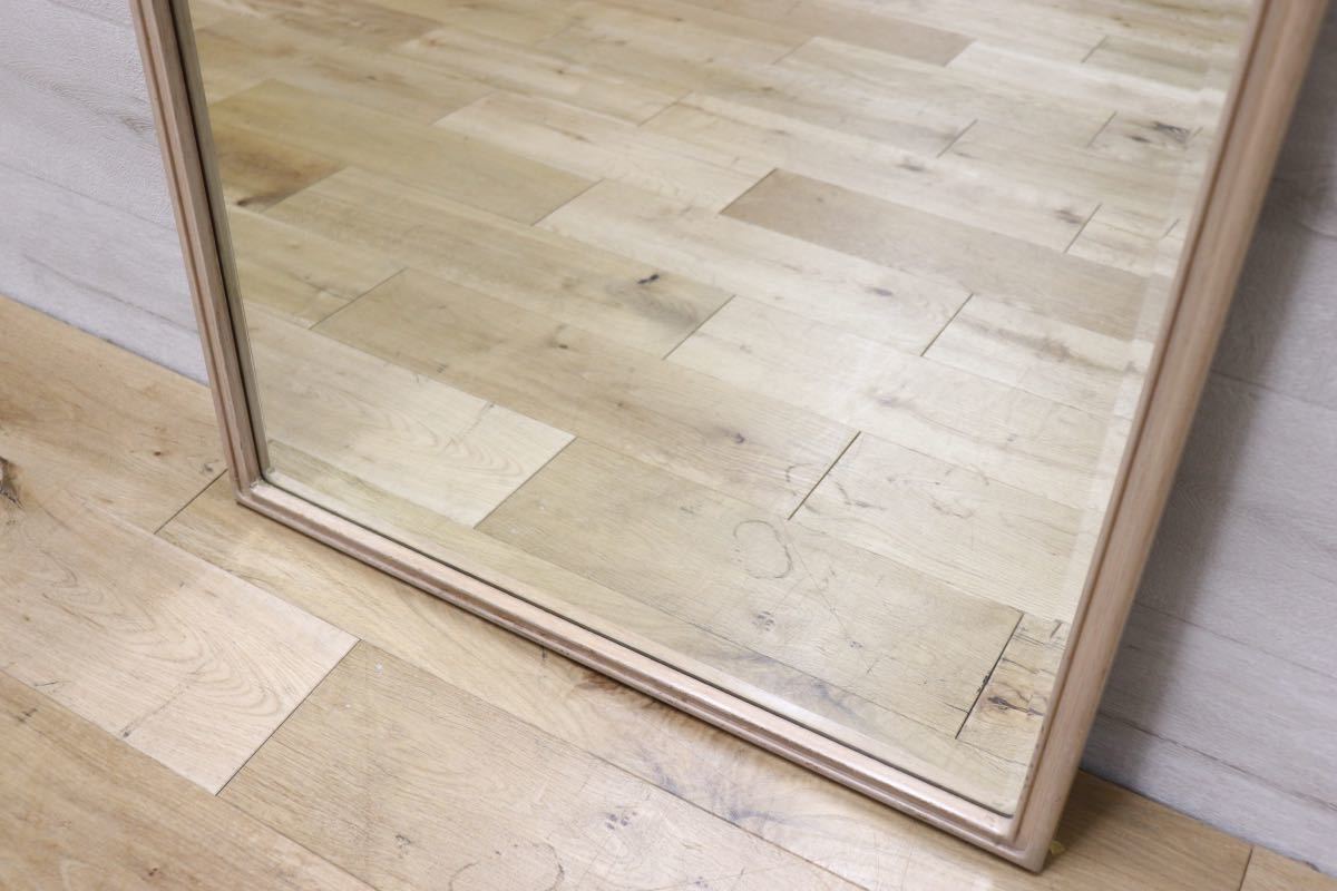 GMET380P○壁掛けミラー ウォールミラー 鏡 姿見 シンプルモダン 木製フレーム 大型ミラー オーク材 US クラシック 検)ドレクセル DREXEL