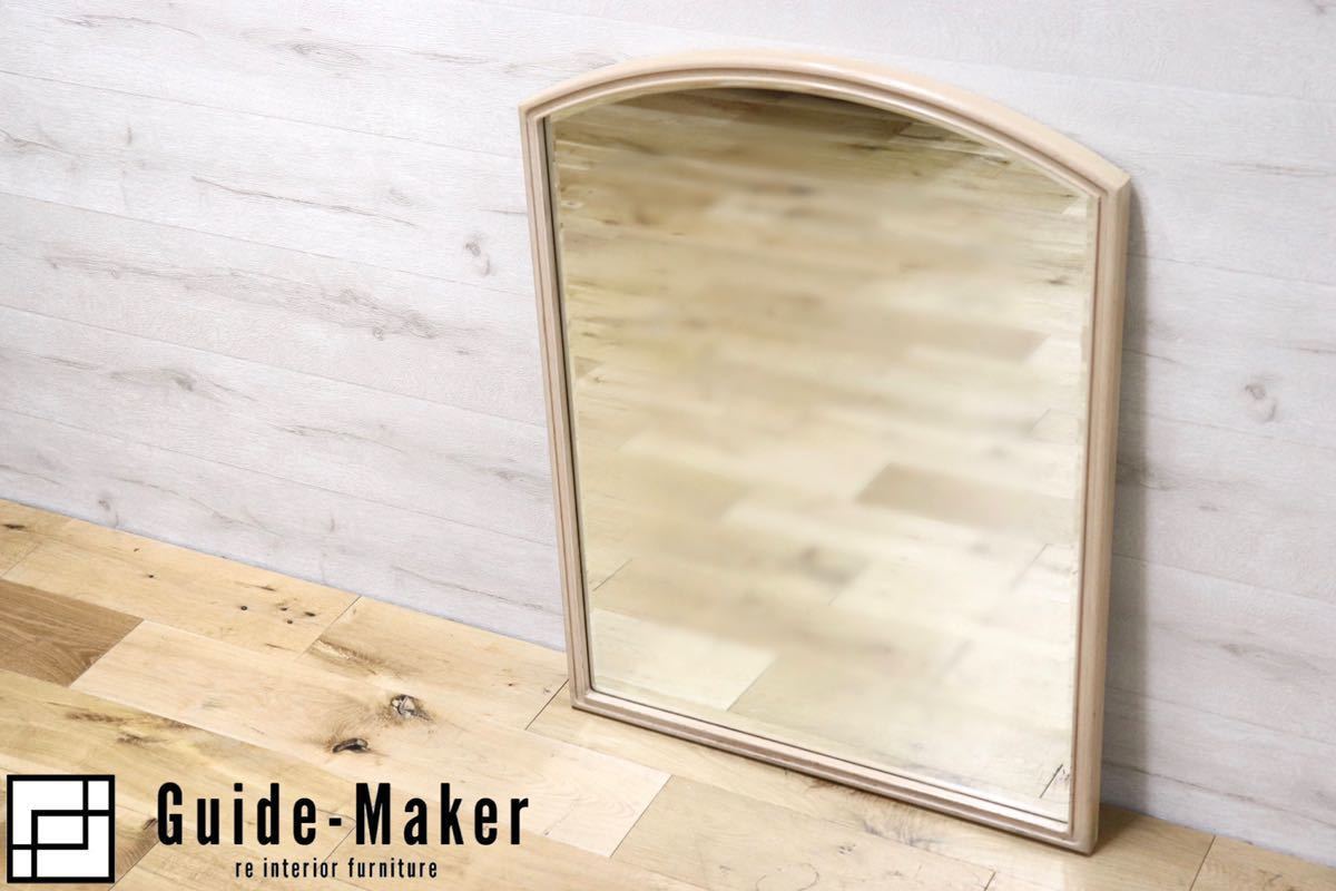 GMET380P○壁掛けミラー ウォールミラー 鏡 姿見 シンプルモダン 木製フレーム 大型ミラー オーク材 US クラシック 検)ドレクセル DREXEL