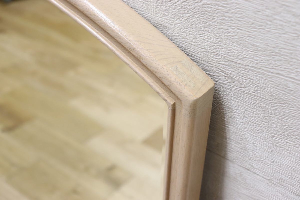 GMET380P○壁掛けミラー ウォールミラー 鏡 姿見 シンプルモダン 木製フレーム 大型ミラー オーク材 US クラシック 検)ドレクセル DREXEL