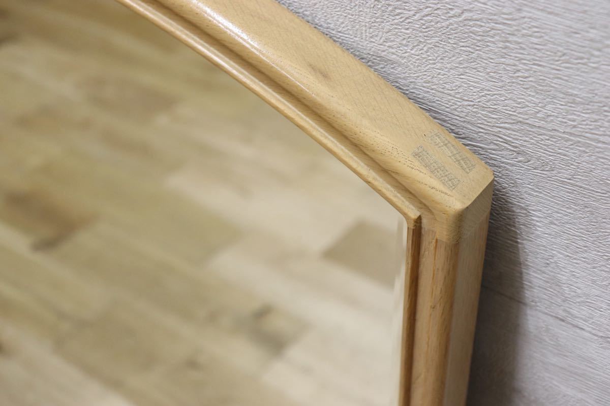 GMET380Q○壁掛けミラー ウォールミラー 鏡 姿見 シンプルモダン 木製フレーム 大型ミラー オーク材 US クラシック 検)ドレクセル DREXEL