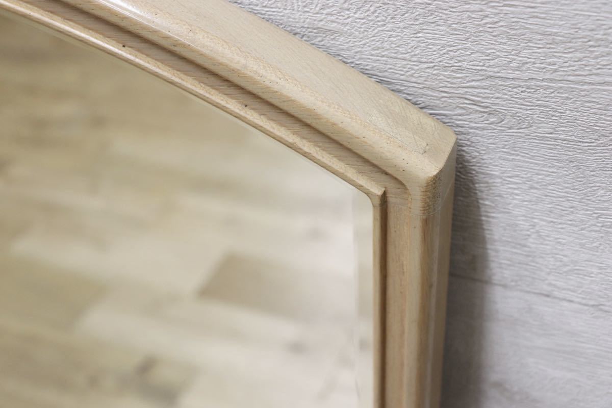 GMET380S○壁掛けミラー ウォールミラー 鏡 姿見 シンプルモダン 木製フレーム 大型ミラー オーク材 US クラシック 検)ドレクセル DREXEL