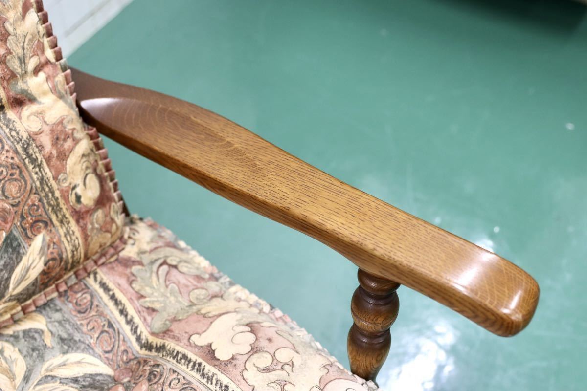 GMFT72○HIDA / 飛騨産業 キツツキ 穂高 ロッキングチェア 揺り椅子 楢材 レトロ カフェ チェア