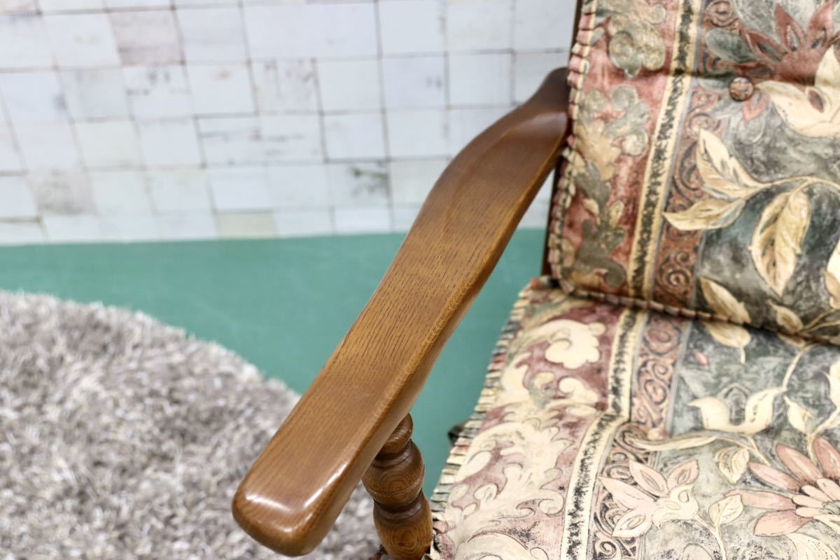 GMFT72○HIDA / 飛騨産業 キツツキ 穂高 ロッキングチェア 揺り椅子 楢材 レトロ カフェ チェア