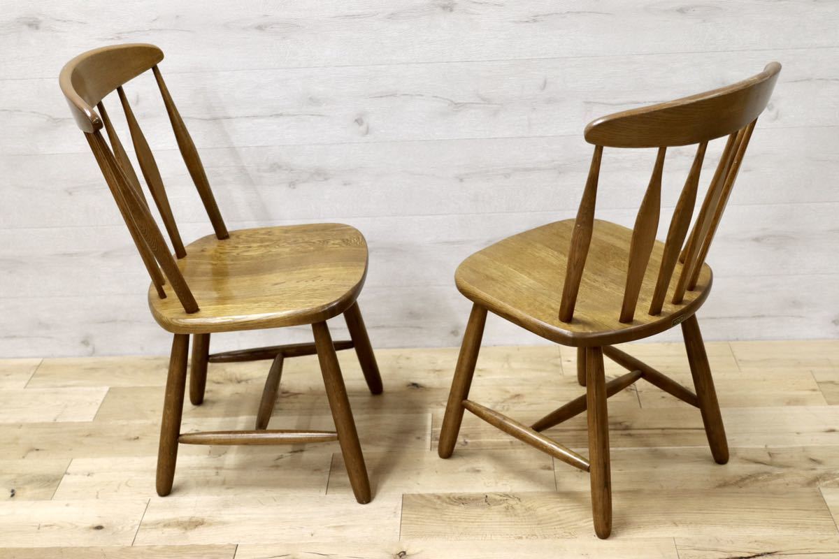 GMFK86A○太平 WINDS ダイニングチェア 椅子 無垢材 2脚セット 飛騨家具 レトロ カントリー カフェ ノスタルジック アンティーク
