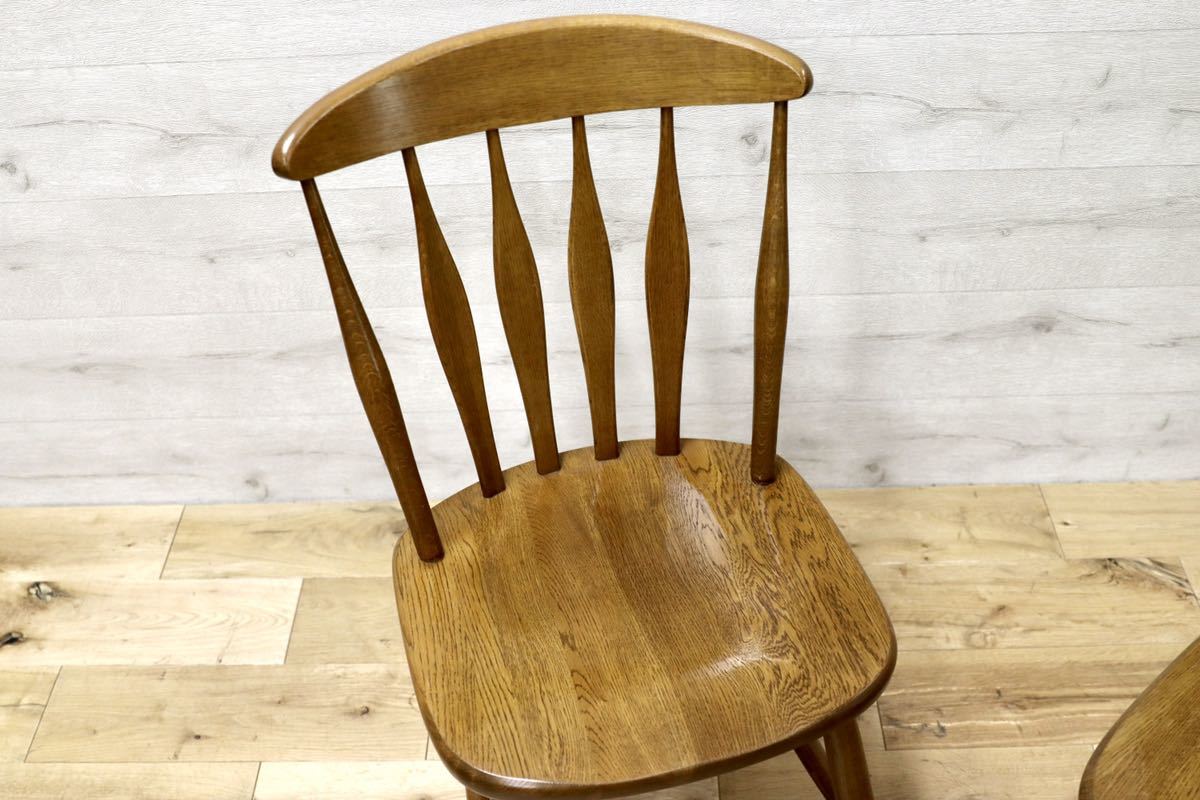 GMFK86A○太平 WINDS ダイニングチェア 椅子 無垢材 2脚セット 飛騨家具 レトロ カントリー カフェ ノスタルジック アンティーク