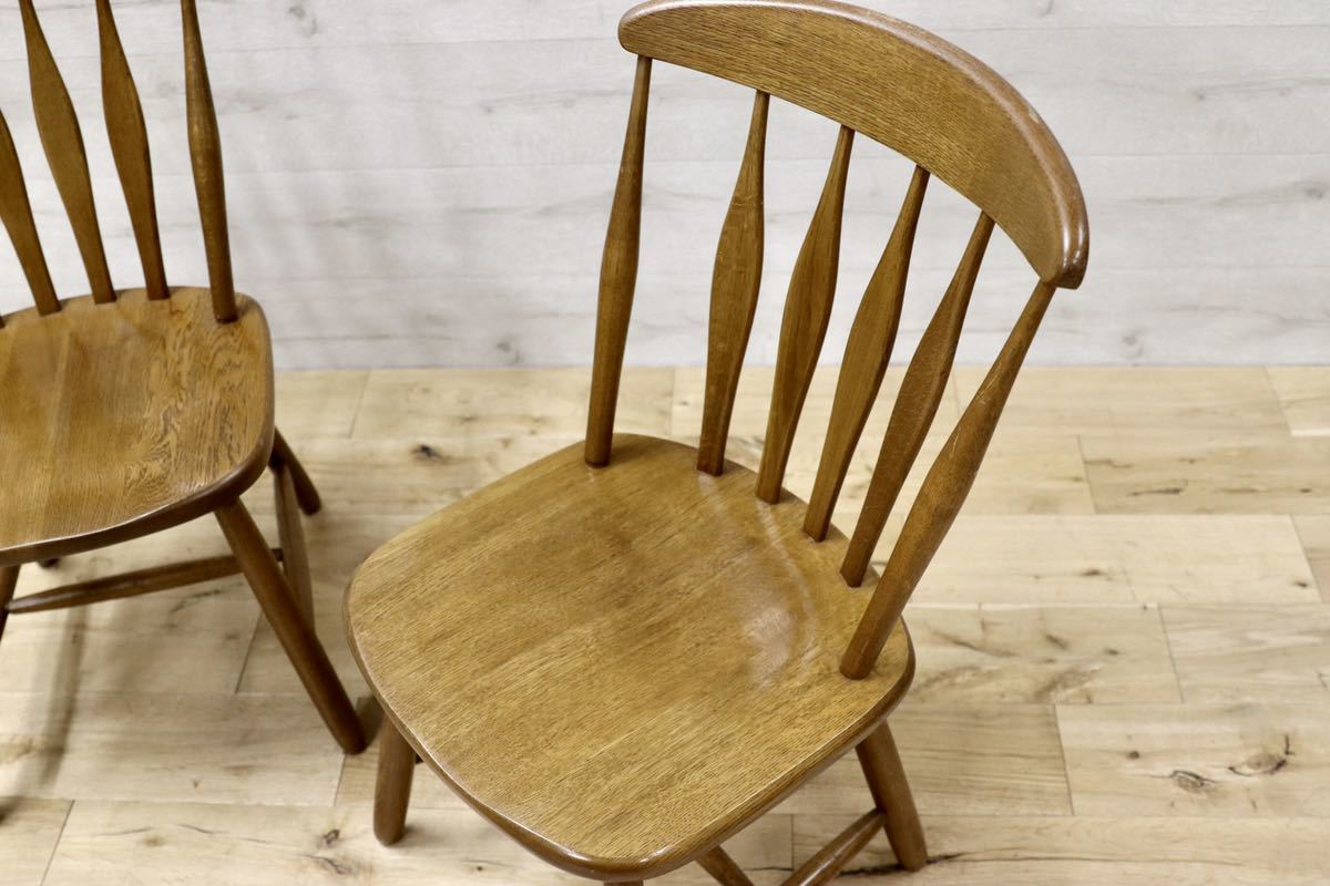 GMFK86A○太平 WINDS ダイニングチェア 椅子 無垢材 2脚セット 飛騨家具 レトロ カントリー カフェ ノスタルジック アンティーク