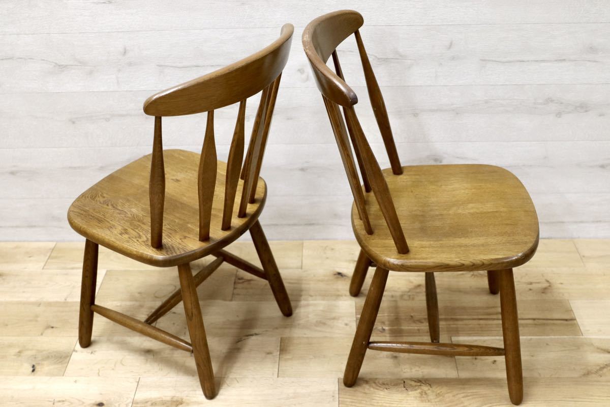 GMFK86A○太平 WINDS ダイニングチェア 椅子 無垢材 2脚セット 飛騨家具 レトロ カントリー カフェ ノスタルジック アンティーク