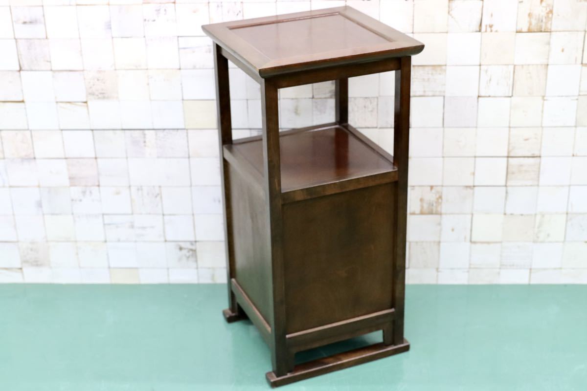 GMFN62○松本民芸家具 A型電話台 ミズメザクラ 民芸家具 飾り台 花台 クズ布 アンティーク レトロ 和室 座敷 和家具 和モダン