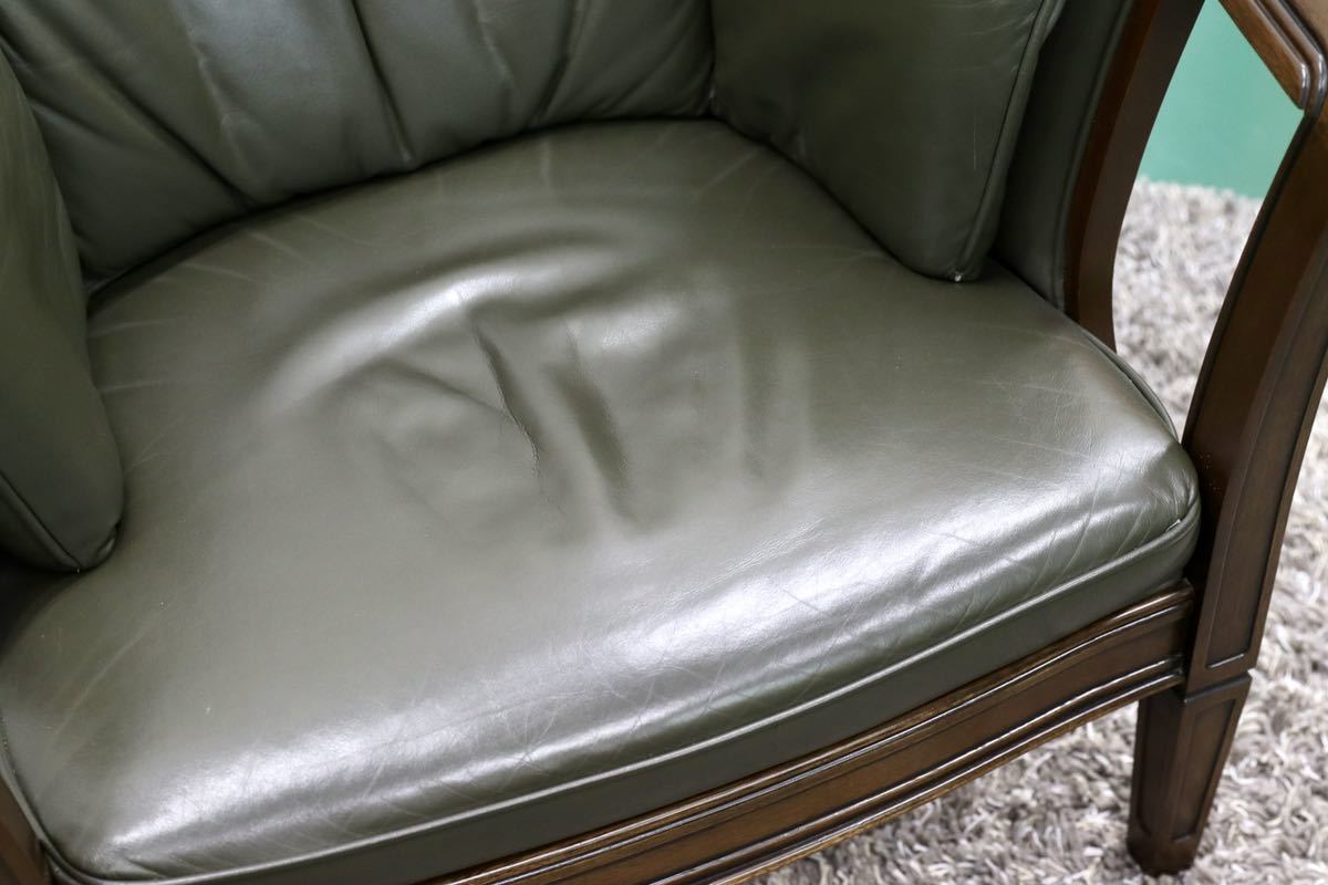 GMFK141C○maruni / マルニ ROYAL ロイヤル シャルル 地中海 1人掛けソファ ラウンジチェア 本革 クラシック 国産家具 定価約43万