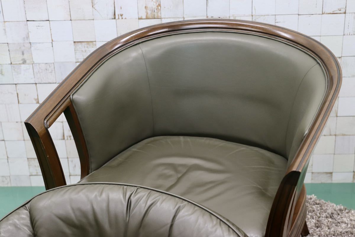 GMFK141C○maruni / マルニ ROYAL ロイヤル シャルル 地中海 1人掛けソファ ラウンジチェア 本革 クラシック 国産家具 定価約43万