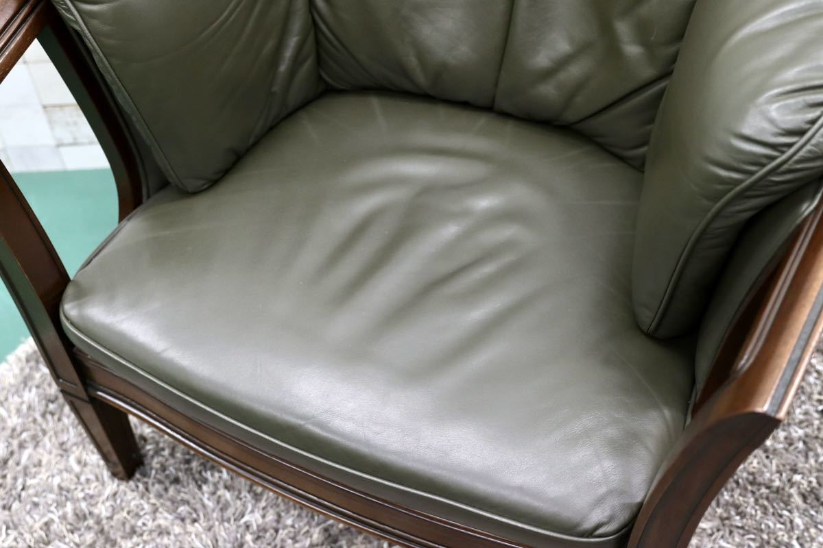 GMFK141D○maruni / マルニ ROYAL ロイヤル シャルル 地中海 1人掛けソファ ラウンジチェア 本革 クラシック 国産家具 定価約43万