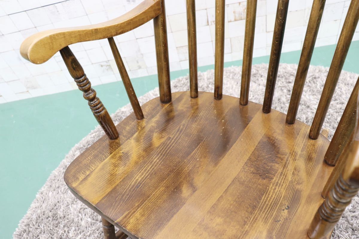 GMFN56○ヒダダイネット ロッキングチェア 揺り椅子 アンティーク チェア 椅子 木製 カントリー 古民家 飛騨家具