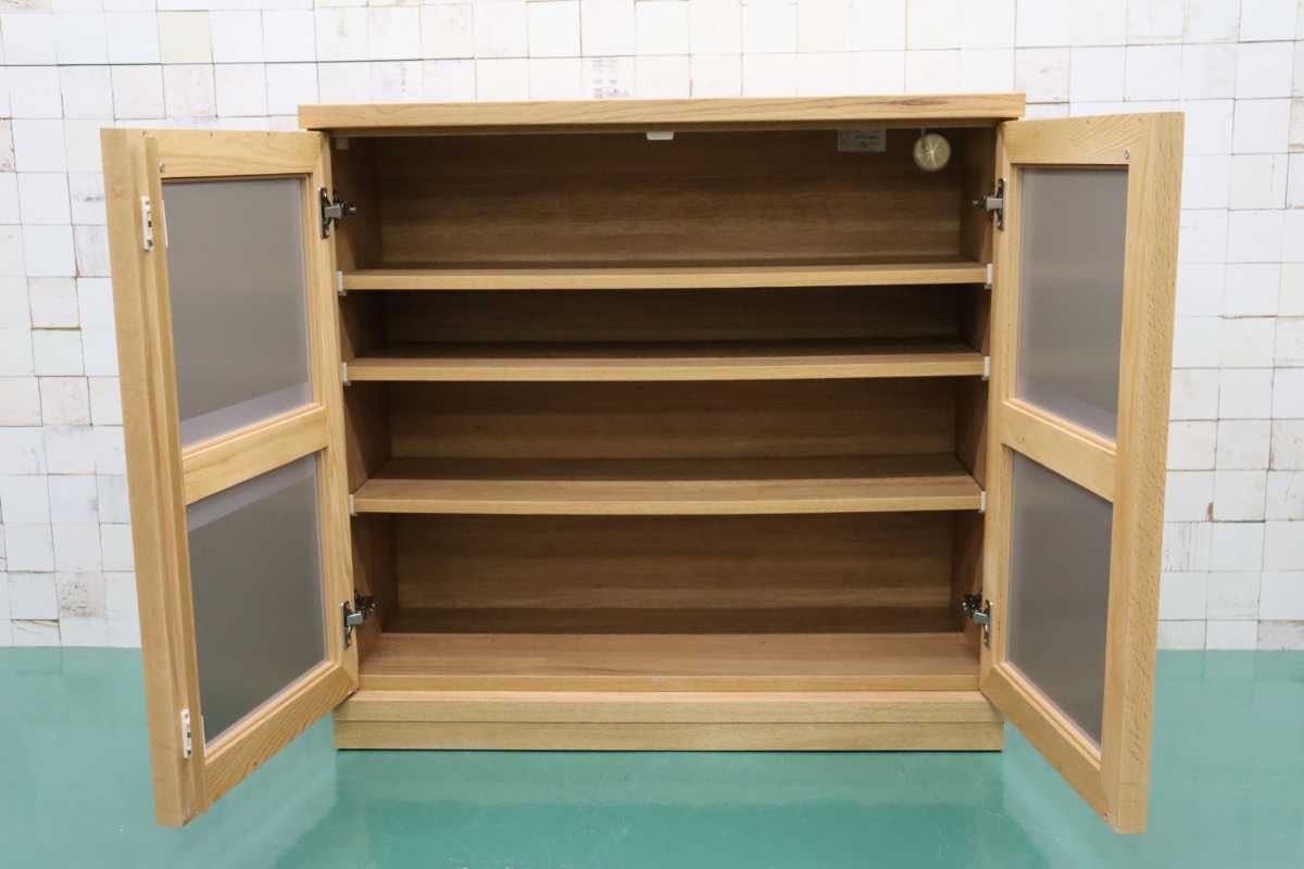 GMFH57○MORITA / モリタインテリア トランク キャビM キャビネット 食器棚 収納棚 レンジ台 ナチュラル オーク材 北欧スタイル