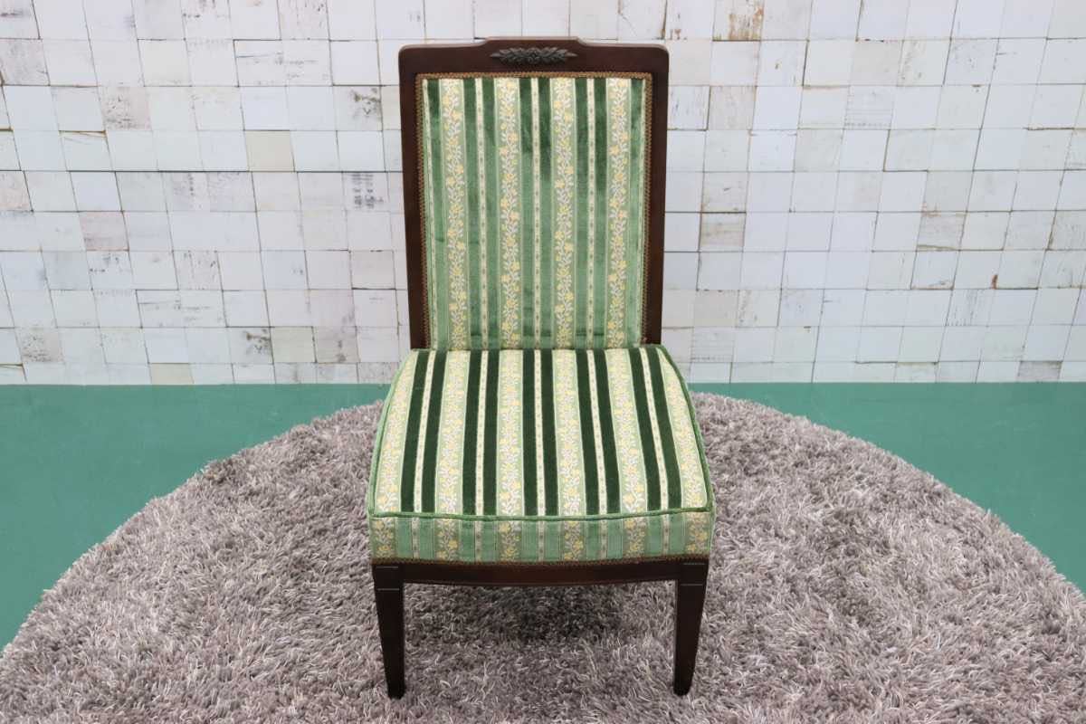 GMFH63○メープル不二屋 ダイニングチェア チェア 椅子 ファブリック ヨーロピアン 神戸洋家具 定価約10万