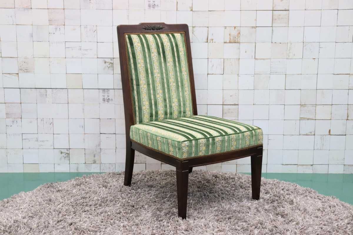 GMFH63○メープル不二屋 ダイニングチェア チェア 椅子 ファブリック ヨーロピアン 神戸洋家具 定価約10万