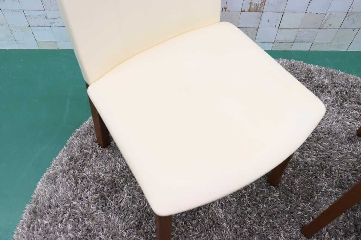 GMFK158A○Skovby / スコービー SM51K ダイニングチェア チェア 椅子 北欧家具 希少 デンマーク レザー クリーム 2脚セット ACTUS