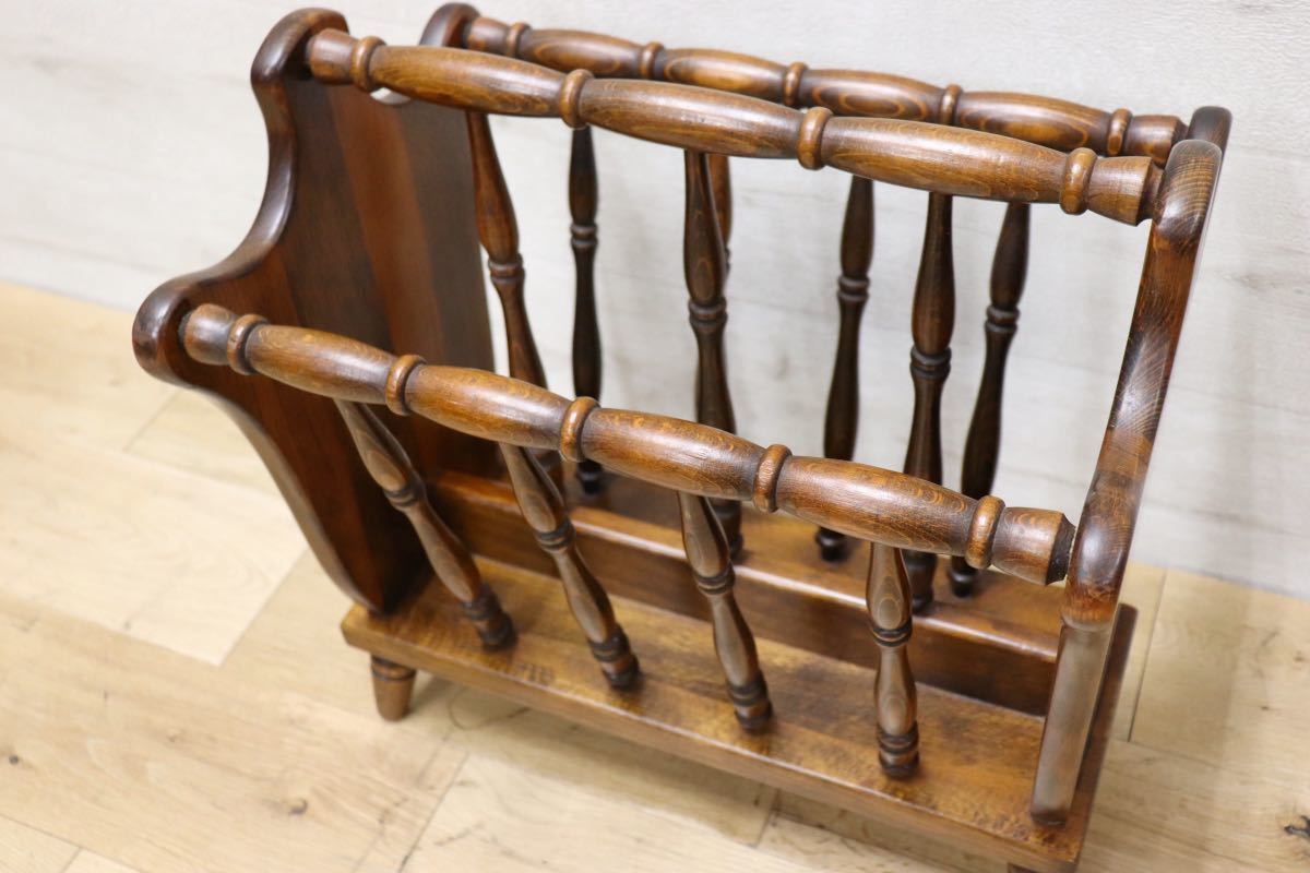 GMFH75I○飛騨産業 / HIDA キツツキ マガジンラック ブックスタンド スリッパラック 木製 雑誌 本 収納