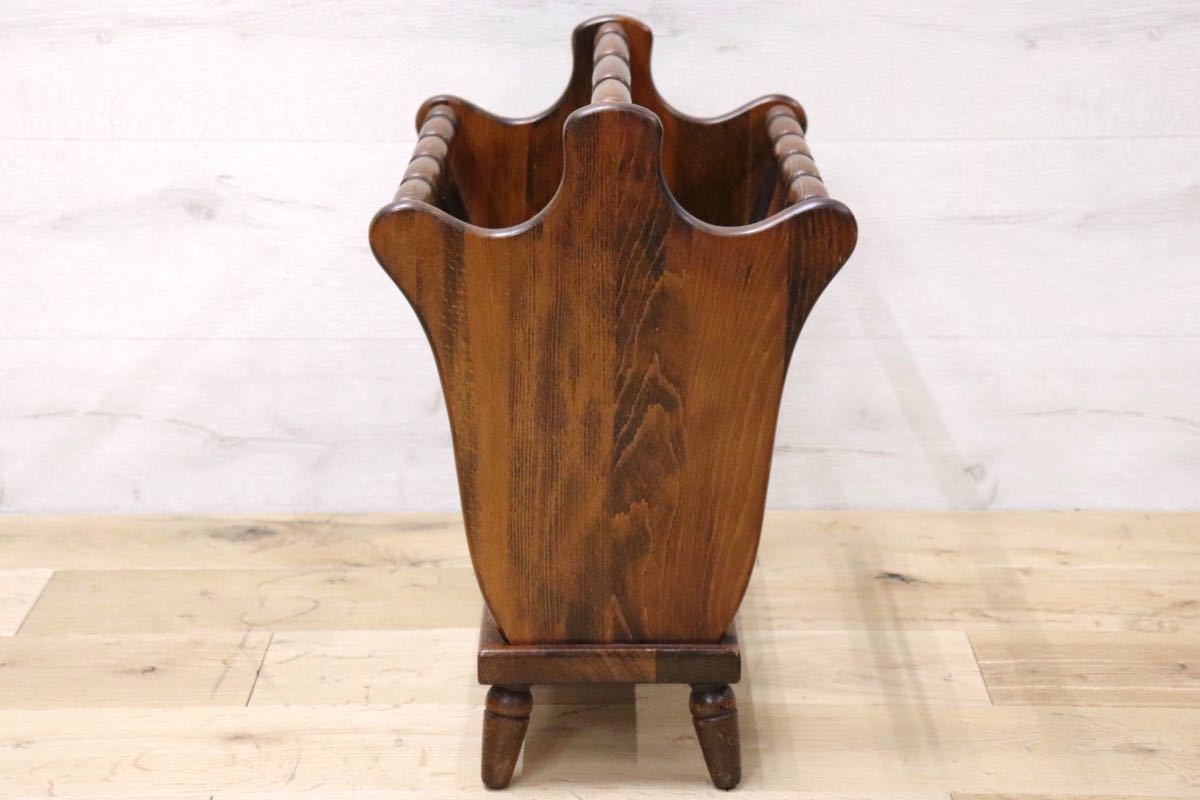 GMFH75I○飛騨産業 / HIDA キツツキ マガジンラック ブックスタンド スリッパラック 木製 雑誌 本 収納