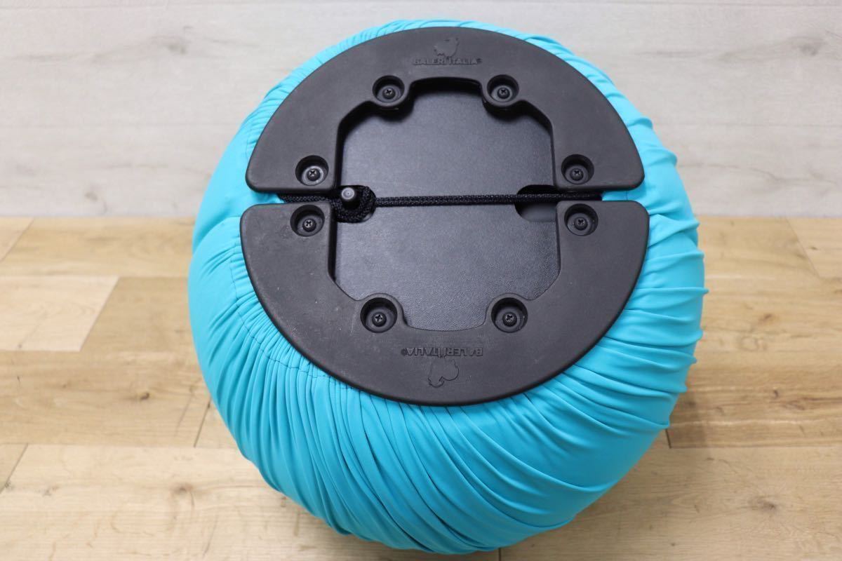 GMFN19A○Baleri Italia / バレリ イタリア Tatino タティーノ スツール オットマン ブルー 定価約8.2万 新規張替え済