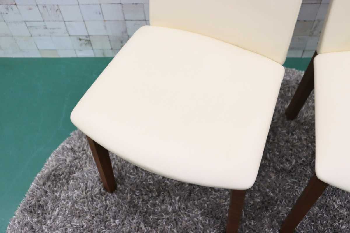 GMFK158C○Skovby / スコービー SM51K ダイニングチェア チェア 椅子 北欧家具 希少 デンマーク レザー クリーム 2脚セット ACTUS