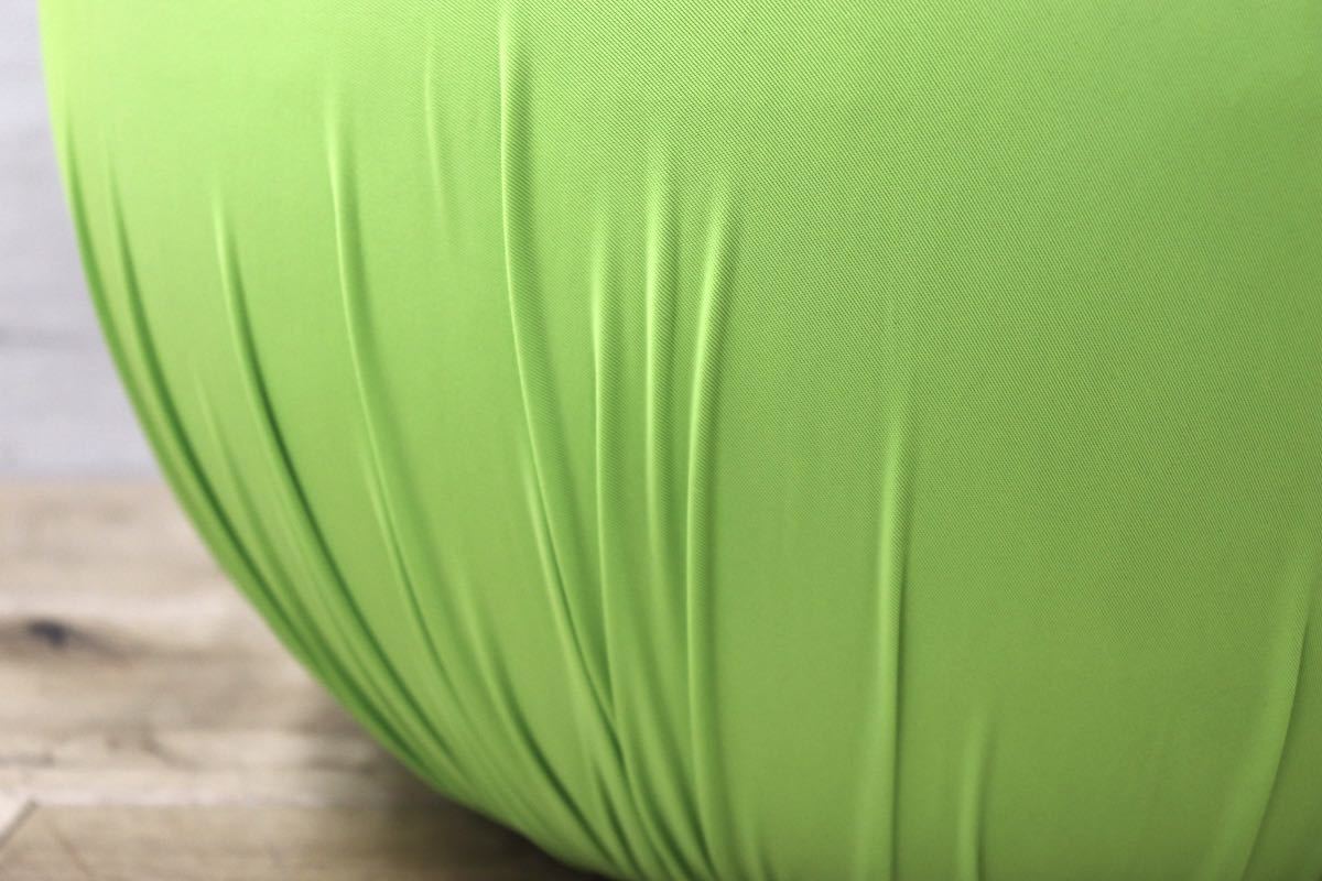 GMFN19D○Baleri Italia / バレリ イタリア Tatino タティーノ スツール オットマン ライムグリーン 定価約8.2万 新規張替え済