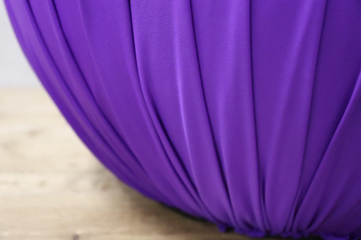 GMFN19E○Baleri Italia / バレリ イタリア Tatino タティーノ スツール オットマン パープル 定価約8.2万 新規張替え済