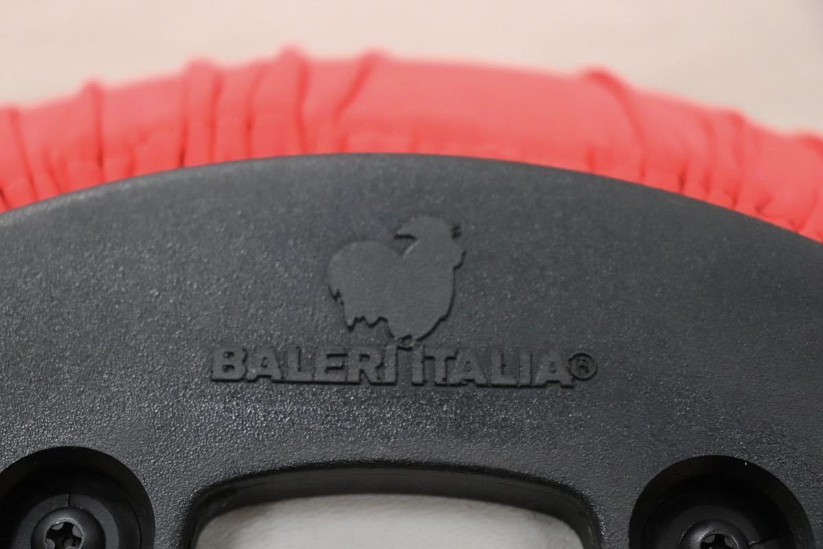 GMFN19F○Baleri Italia / バレリ イタリア Tatino タティーノ スツール オットマン レッド 定価約8.2万 新規張替え済