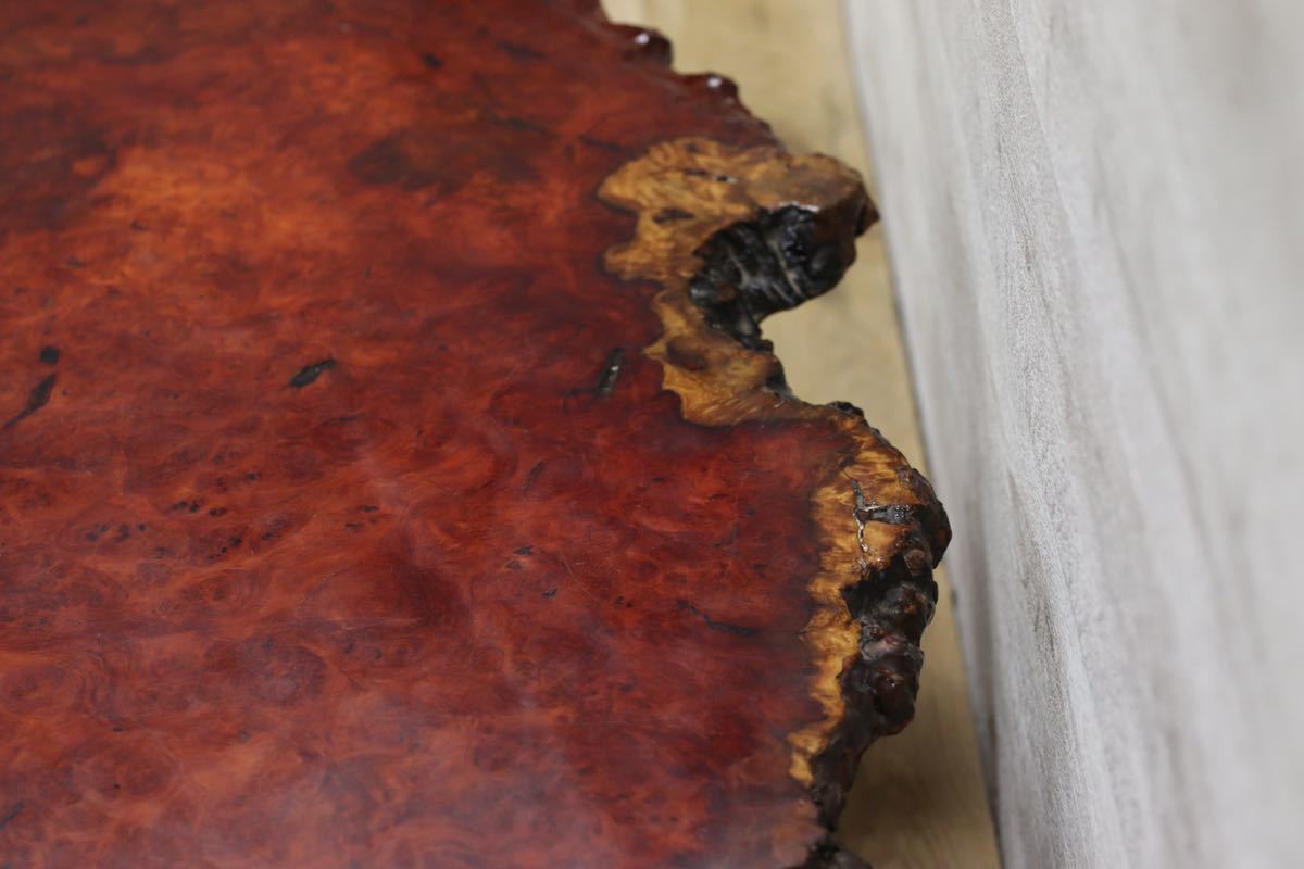 GMFH77○花梨材 瘤 玉杢 座卓 唐木 ローテーブル リビングテーブル 和室 座敷 和モダン 小振り