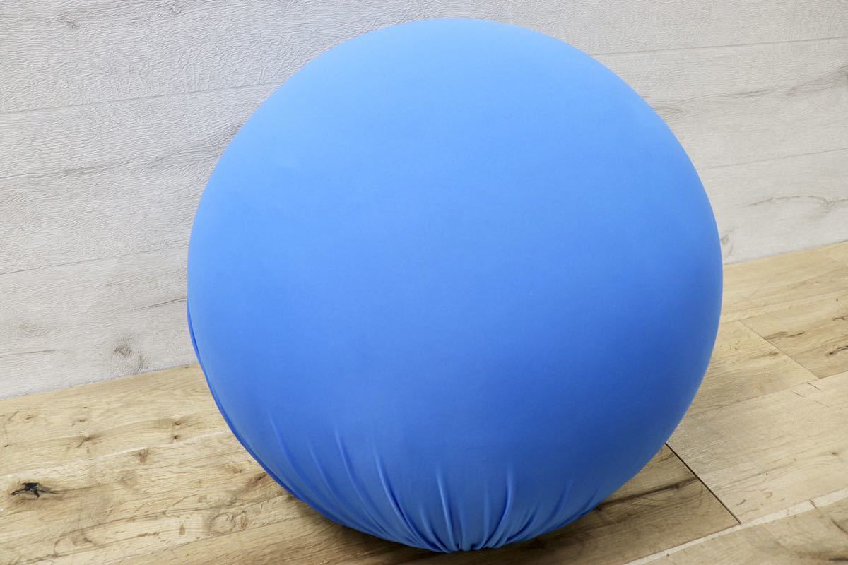 GMFN19I○Baleri Italia / バレリ イタリア Tatino タティーノ スツール オットマン スカイブルー 定価約8.2万 新規張替え済