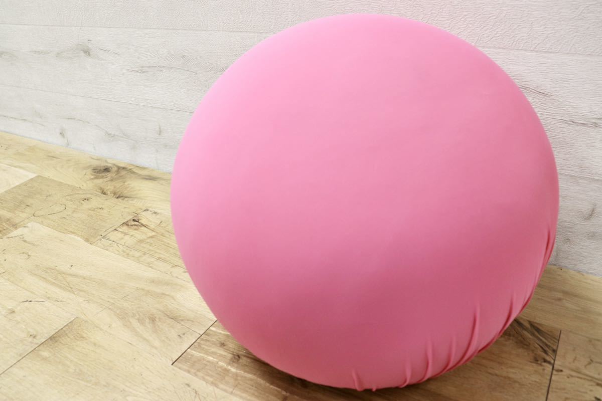 GMFN19J○Baleri Italia / バレリ イタリア Tatino タティーノ スツール オットマン ピンク 定価約8.2万 新規張替え済