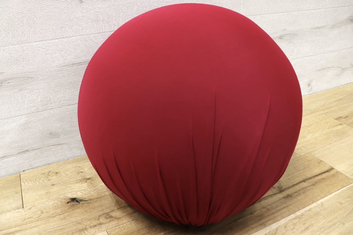 GMFN19K○Baleri Italia / バレリ イタリア Tatino タティーノ スツール オットマン ワインレッド 定価約8.2万 新規張替え済